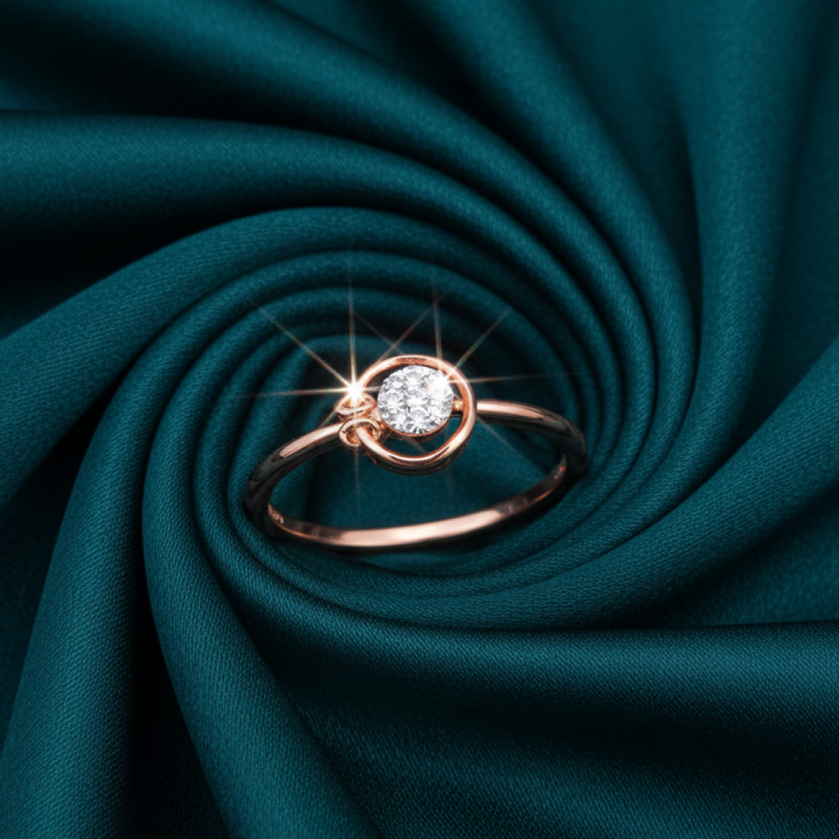 Sensational and Refined Gold and Diamond Ring