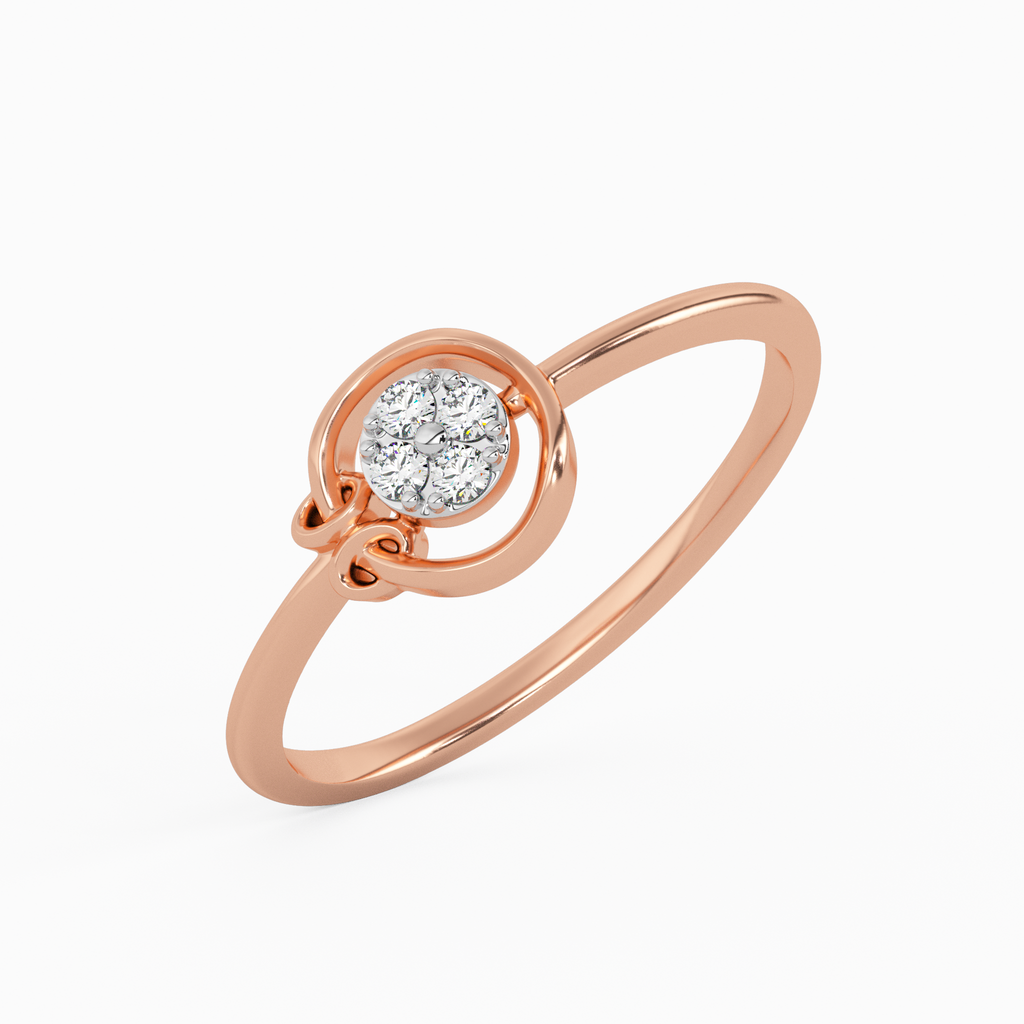 Sensational and Refined Gold and Diamond Ring