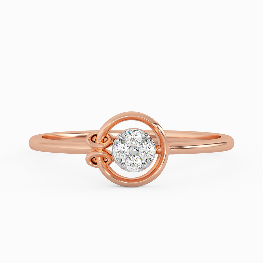Sensational and Refined Gold and Diamond Ring