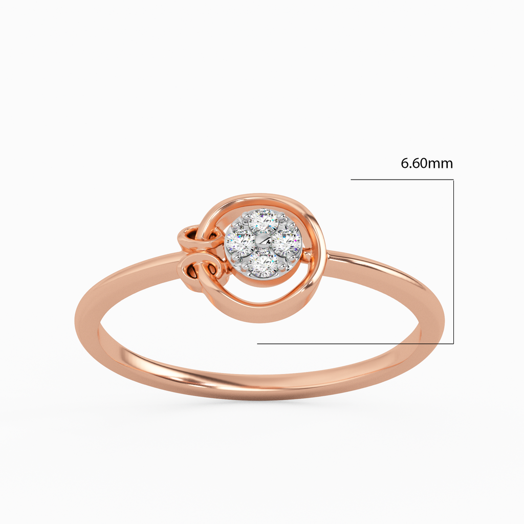 Sensational and Refined Gold and Diamond Ring