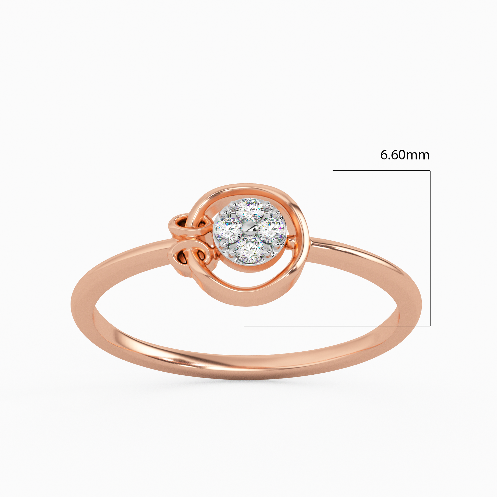Sensational and Refined Gold and Diamond Ring