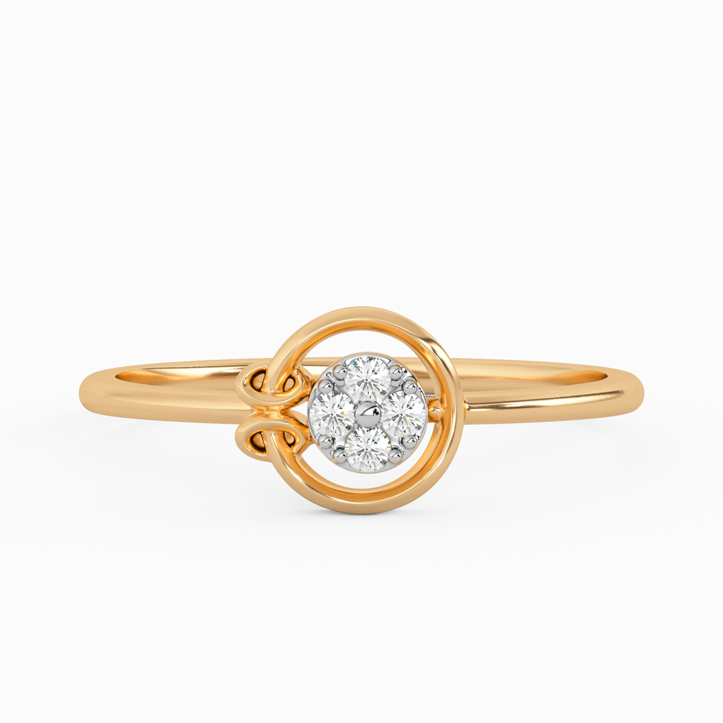 Sensational and Refined Gold and Diamond Ring