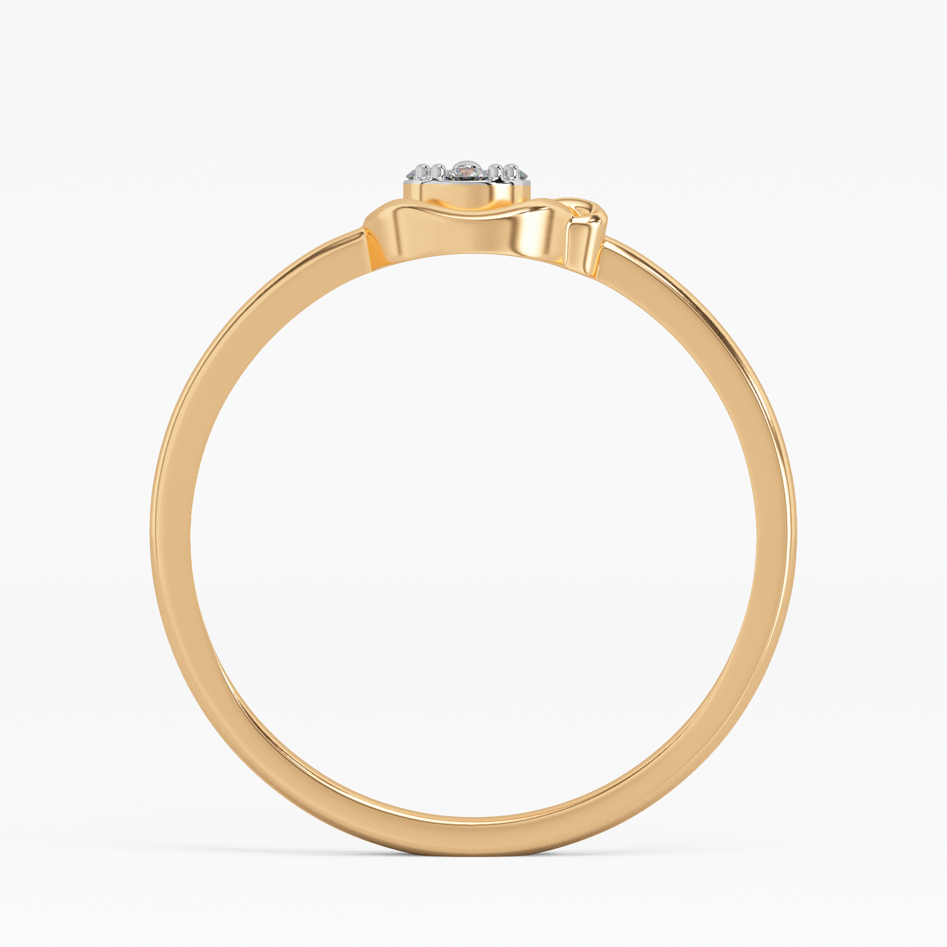 Sensational and Refined Gold and Diamond Ring