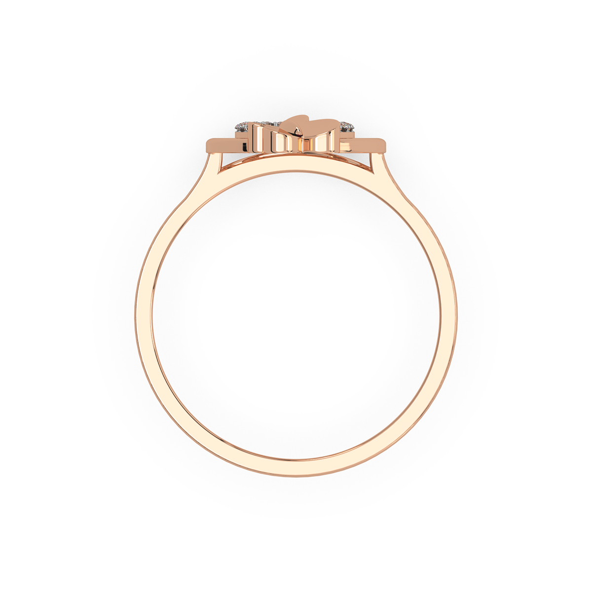 Globular Butterfly Diamond Ring