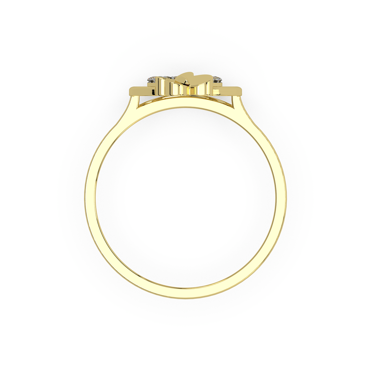 Globular Butterfly Diamond Ring