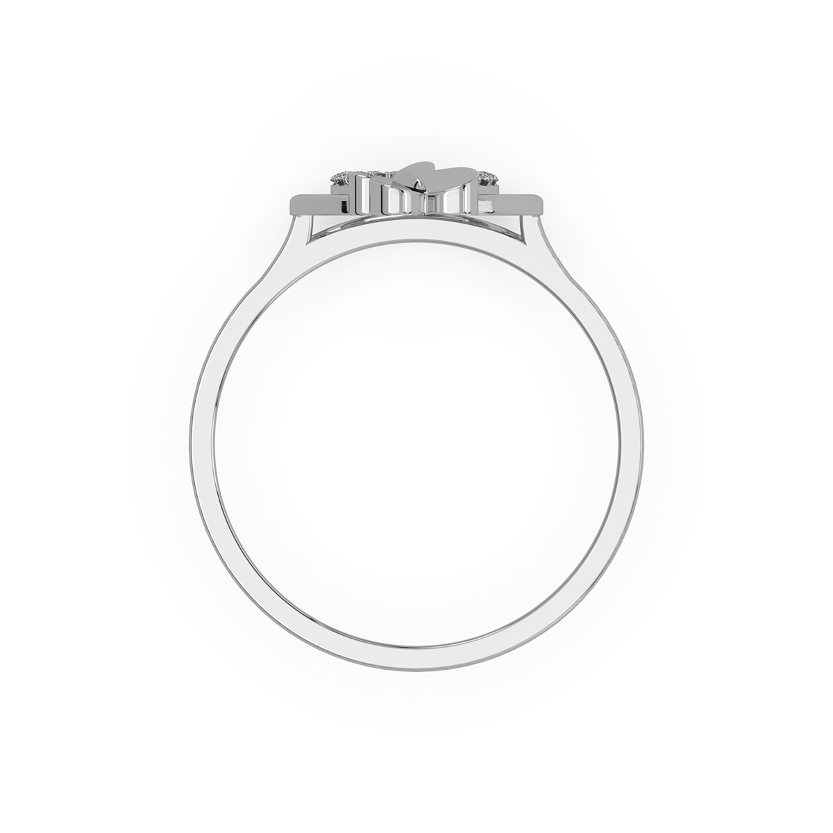 Globular Butterfly Diamond Ring