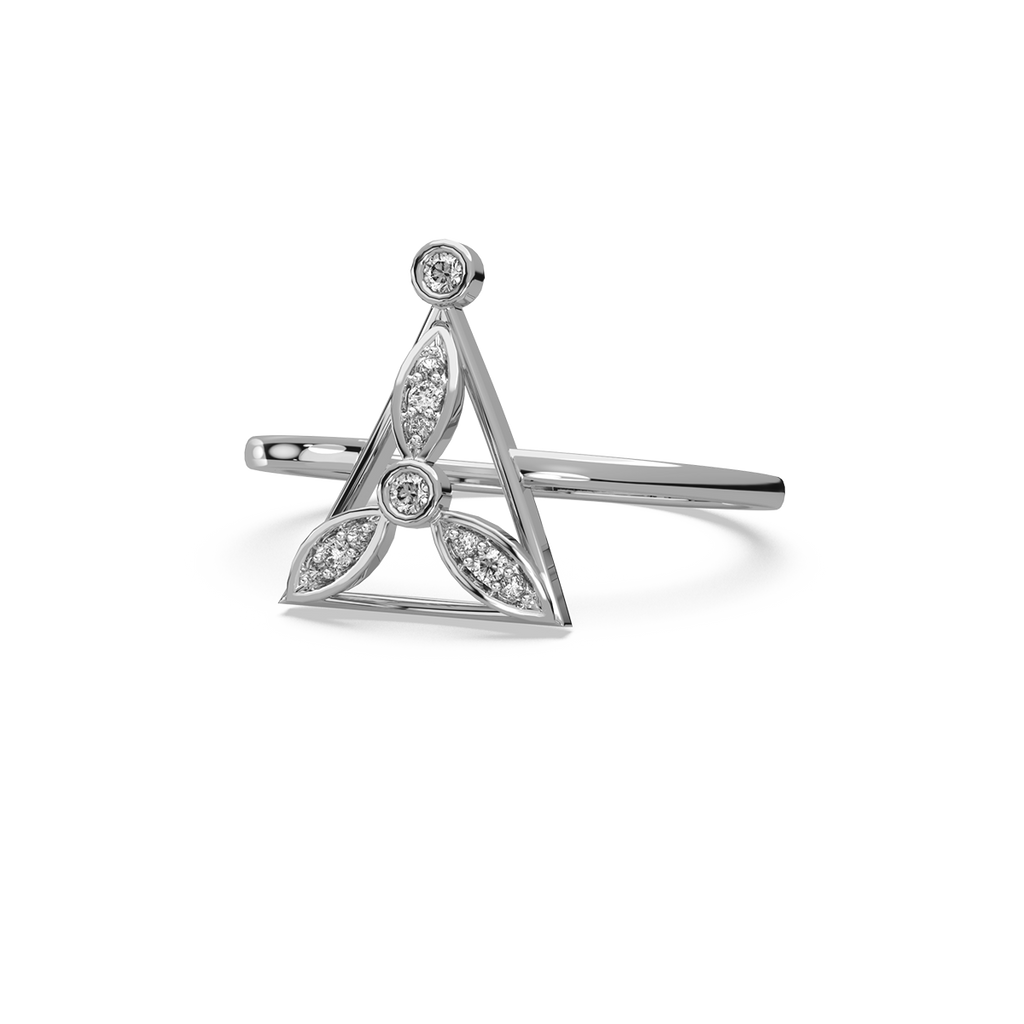 Trine Petals Diamond Rings