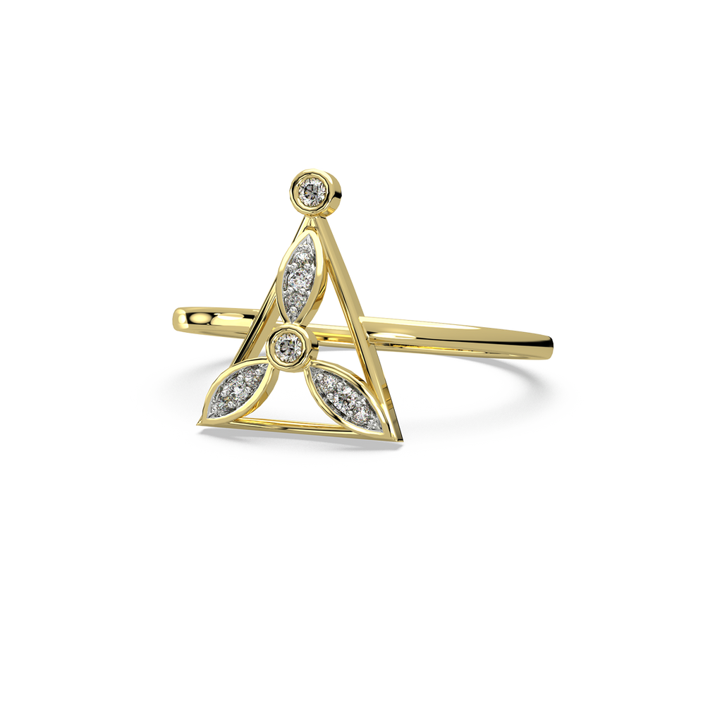 Trine Petals Diamond Rings