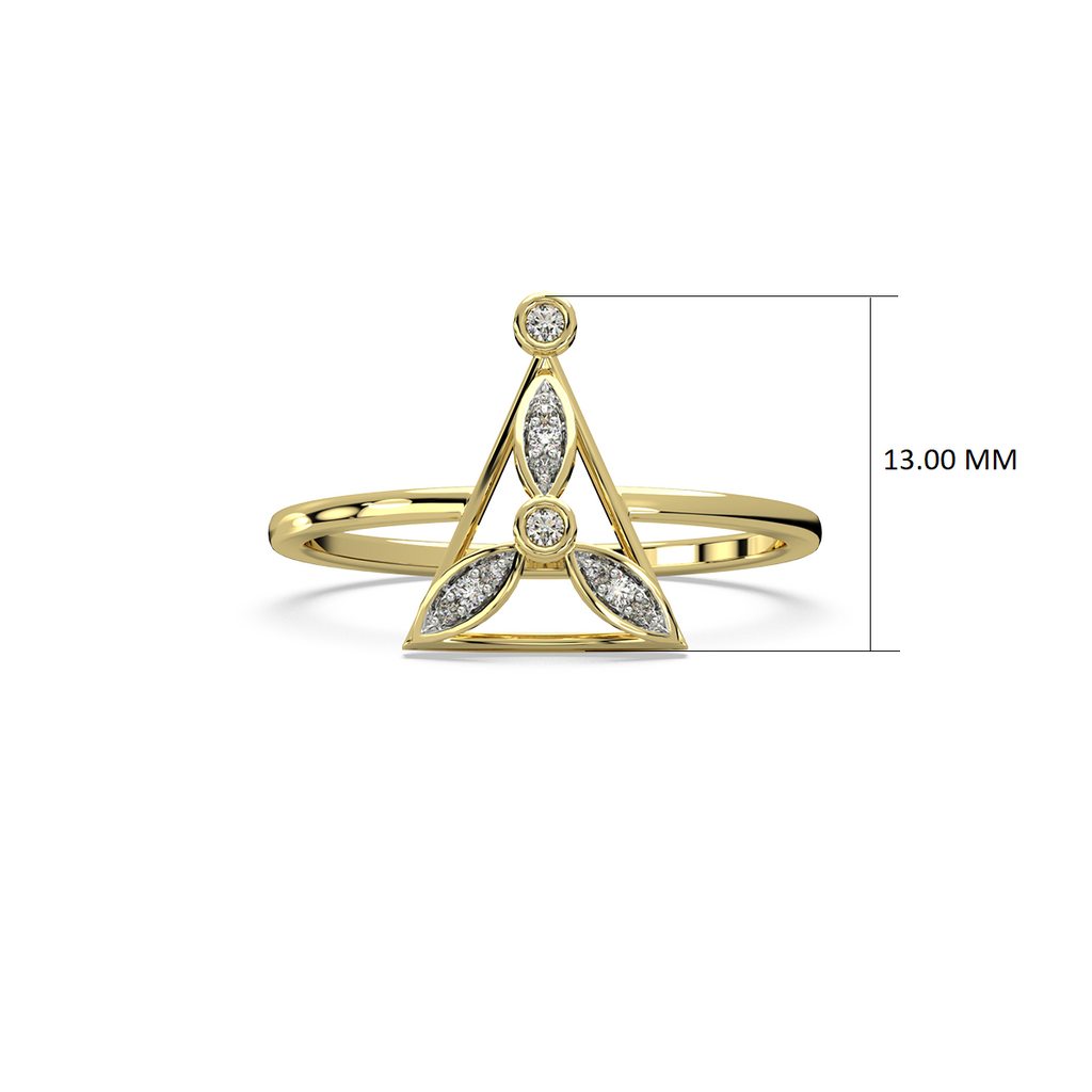 Trine Petals Diamond Rings