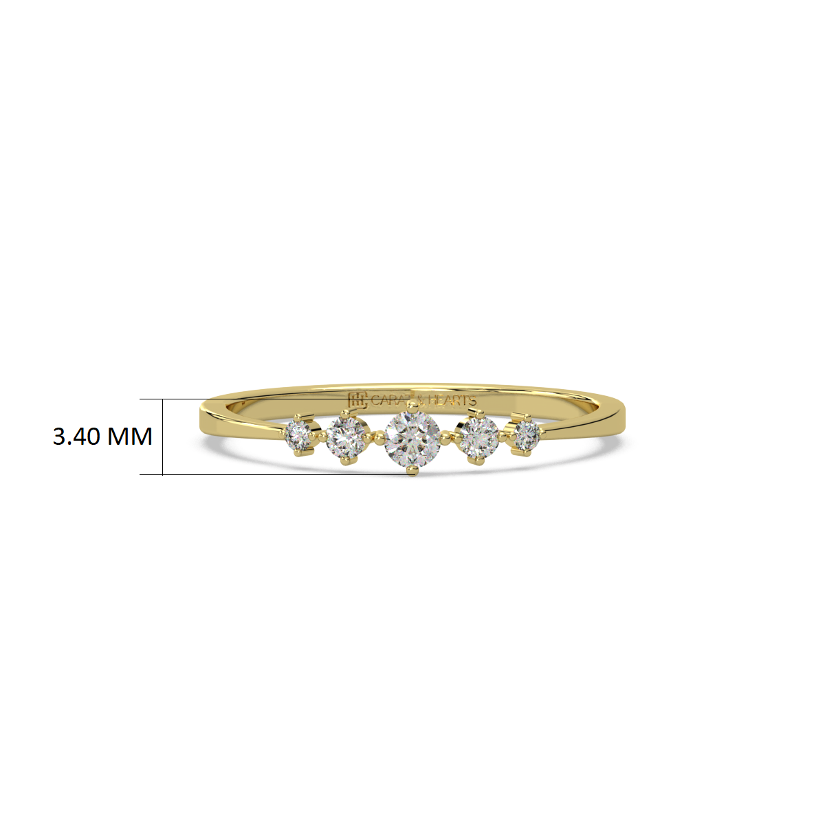 Ruler of Hearts Gold and Diamond Ring