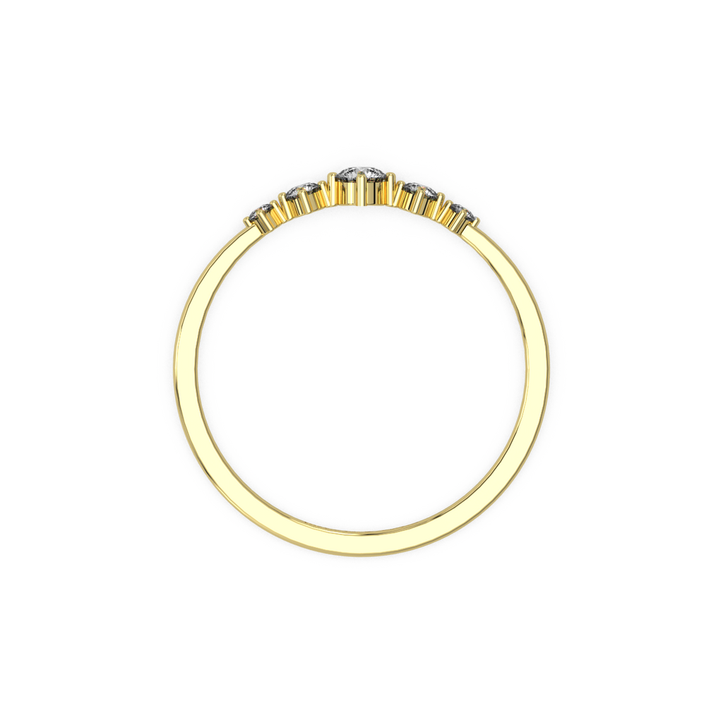 Ruler of Hearts Gold and Diamond Ring