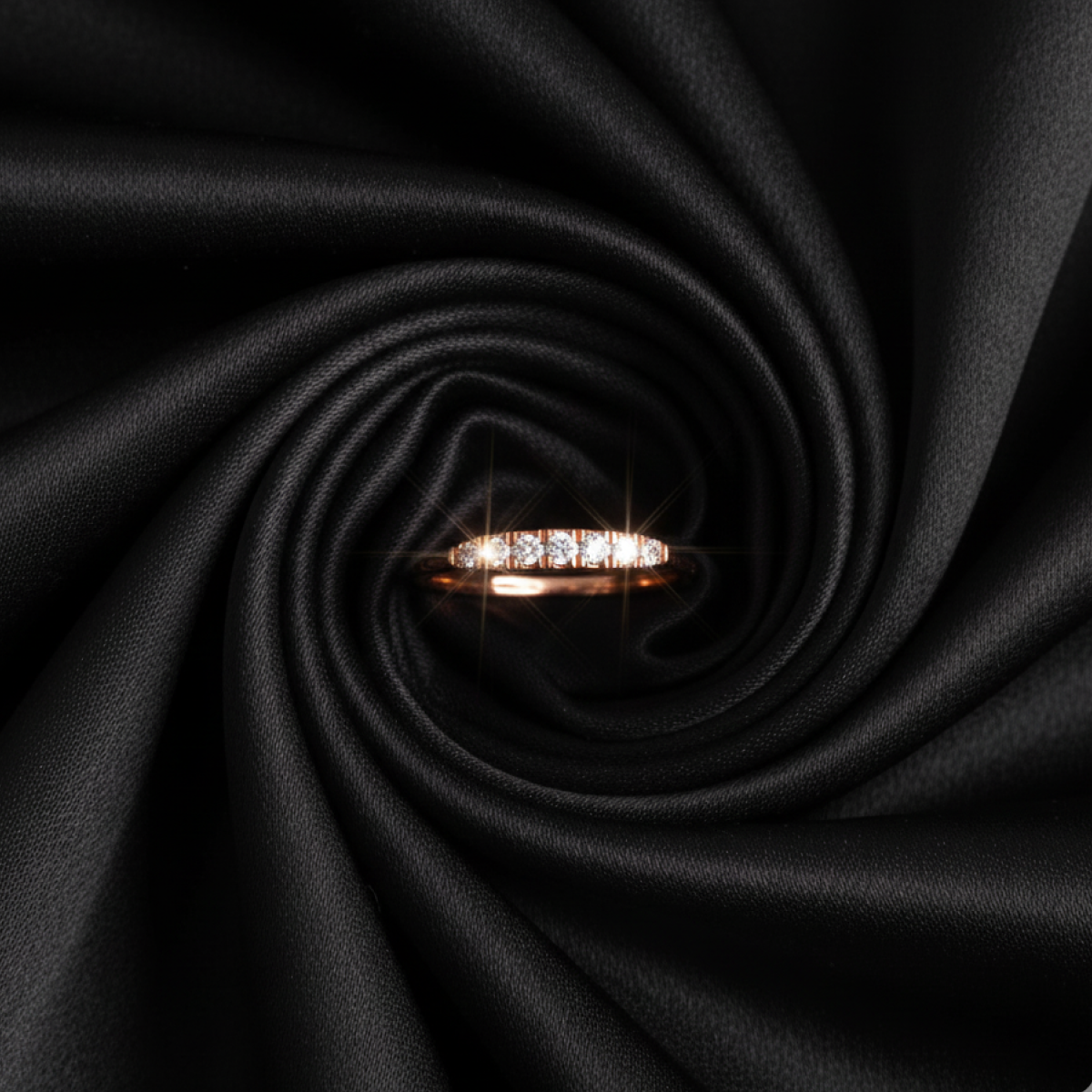 Waves of Love Gold and Diamond Ring