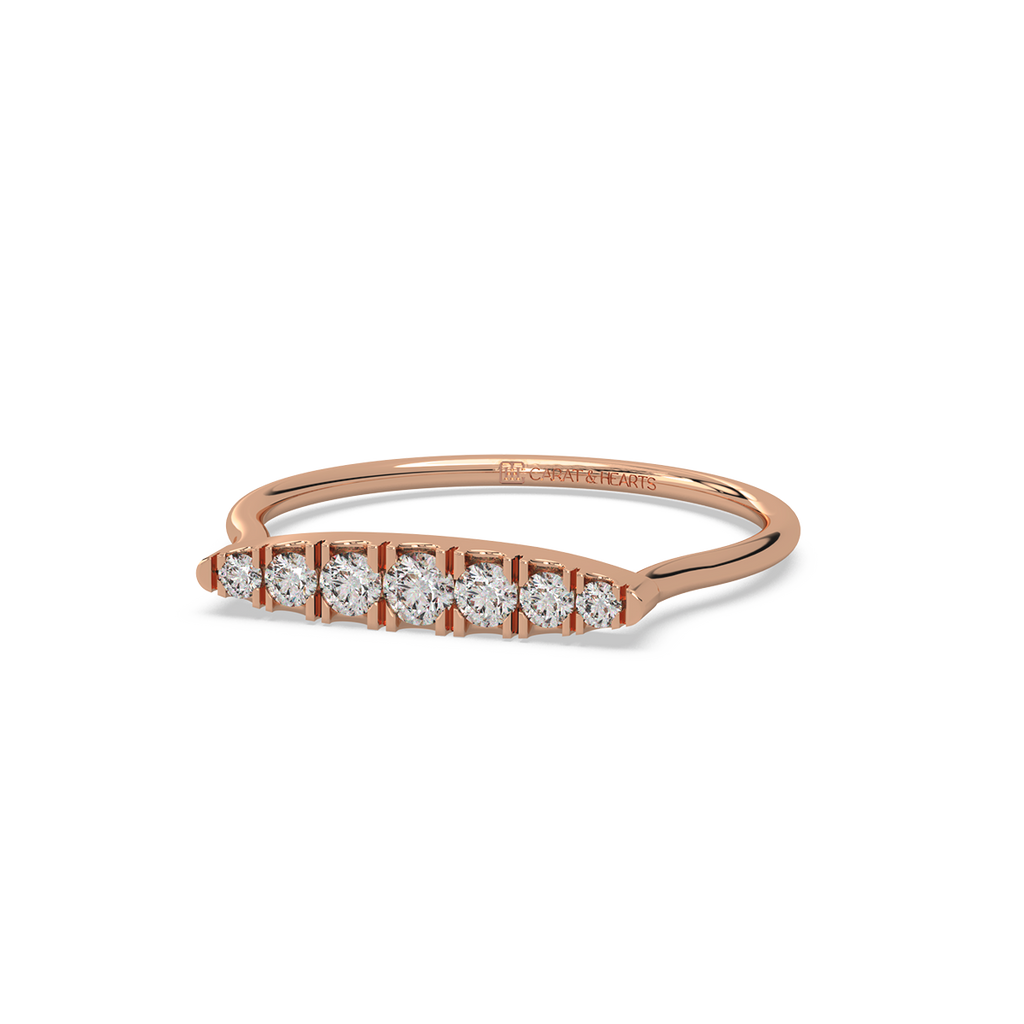 Waves of Love Gold and Diamond Ring