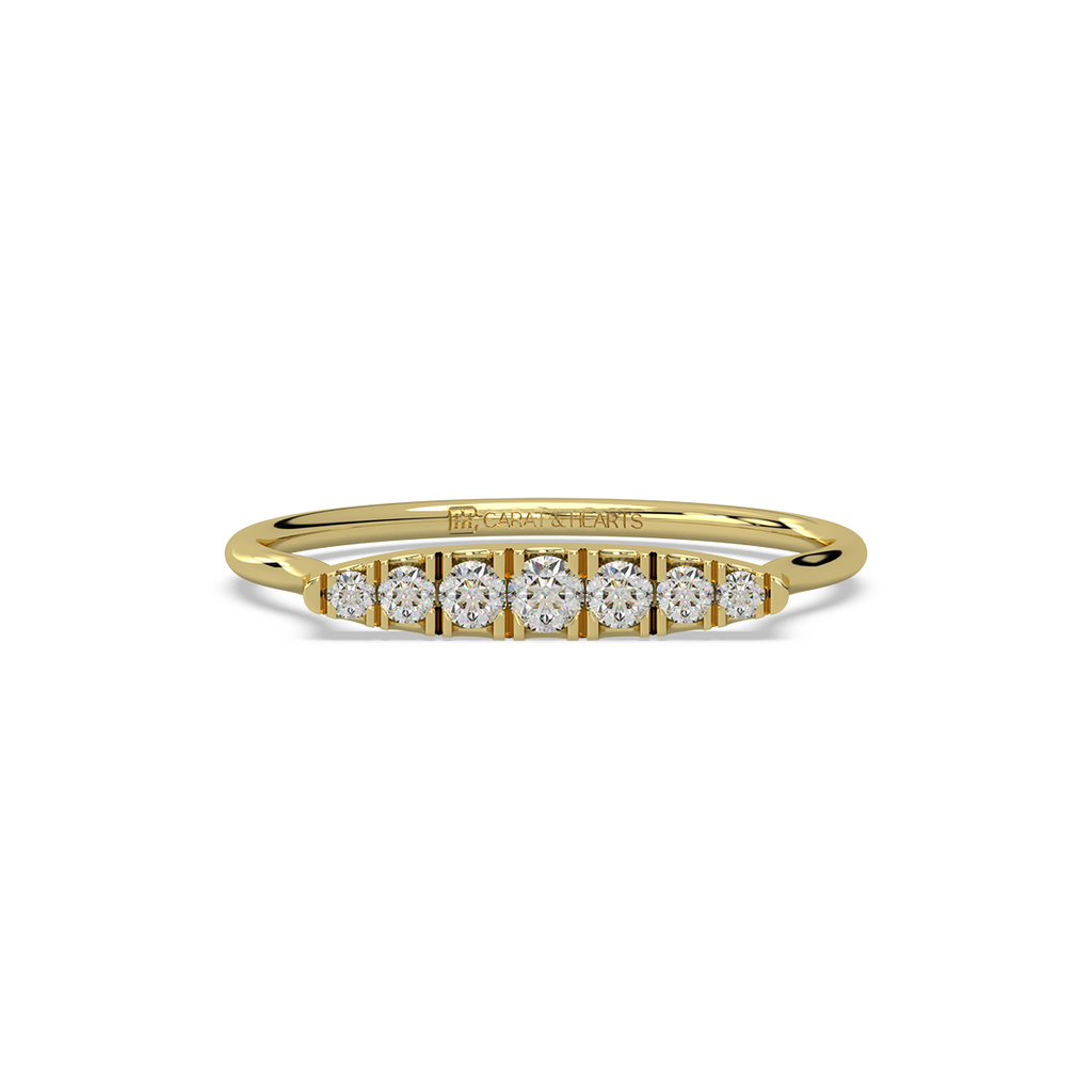 Waves of Love Gold and Diamond Ring