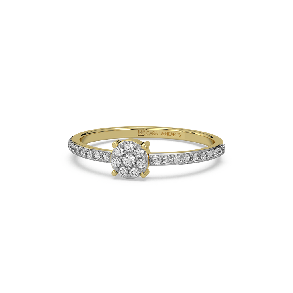 Glitzy Glam Gold and Diamond Ring