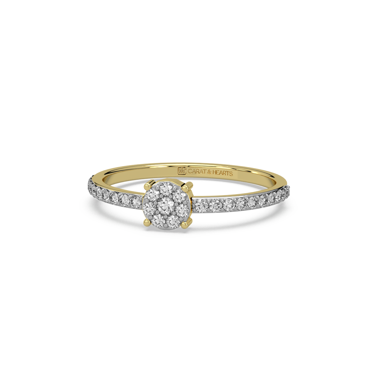 Glitzy Glam Gold and Diamond Ring