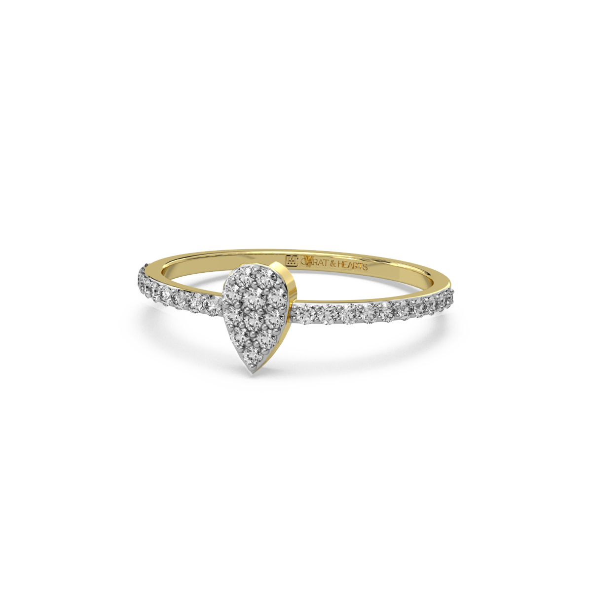 Clustered Conifer Gold and Diamond Ring