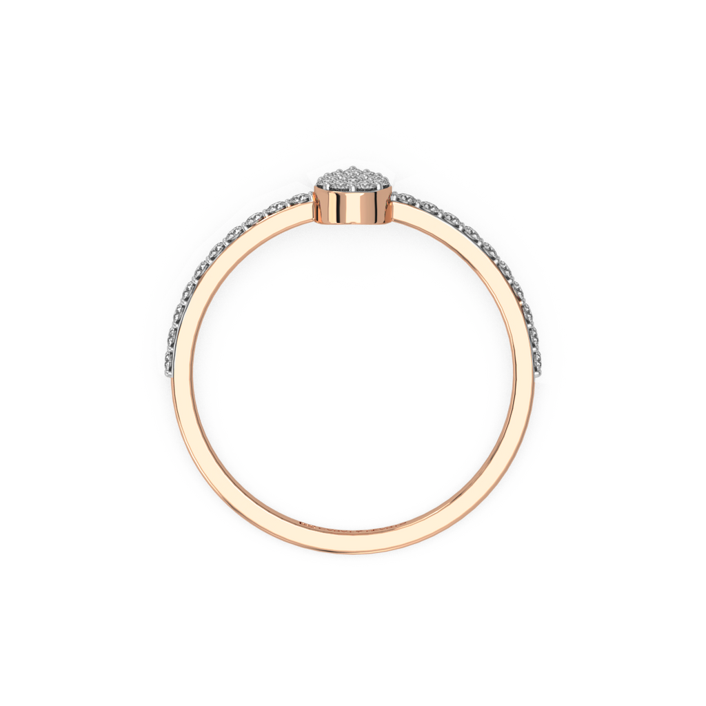 Clustered Conifer Gold and Diamond Ring