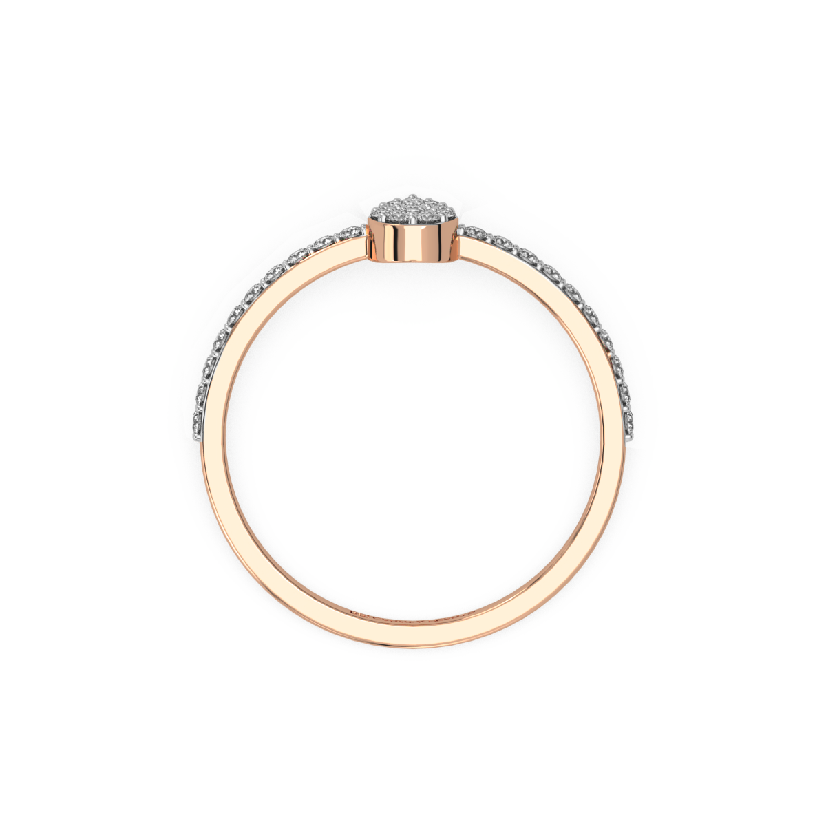 Clustered Conifer Gold and Diamond Ring