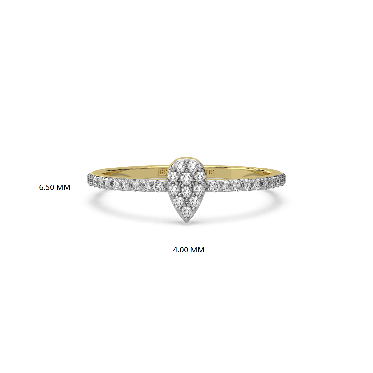 Clustered Conifer Gold and Diamond Ring