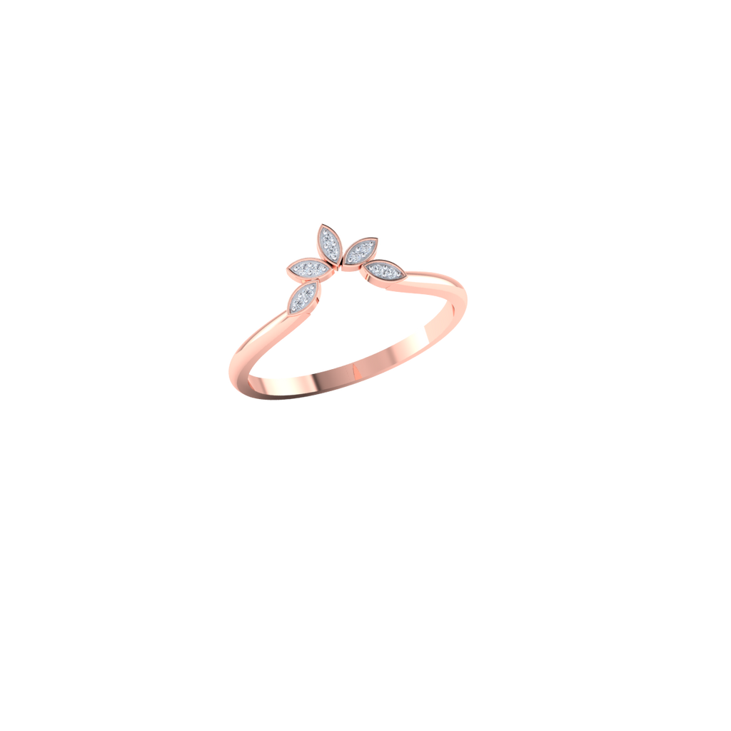 Flames of Love Gold and Diamond Ring