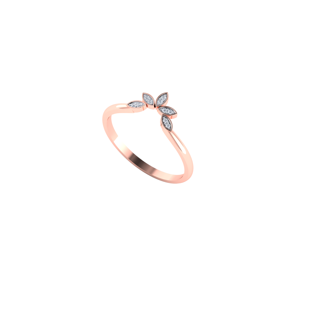 Flames of Love Gold and Diamond Ring