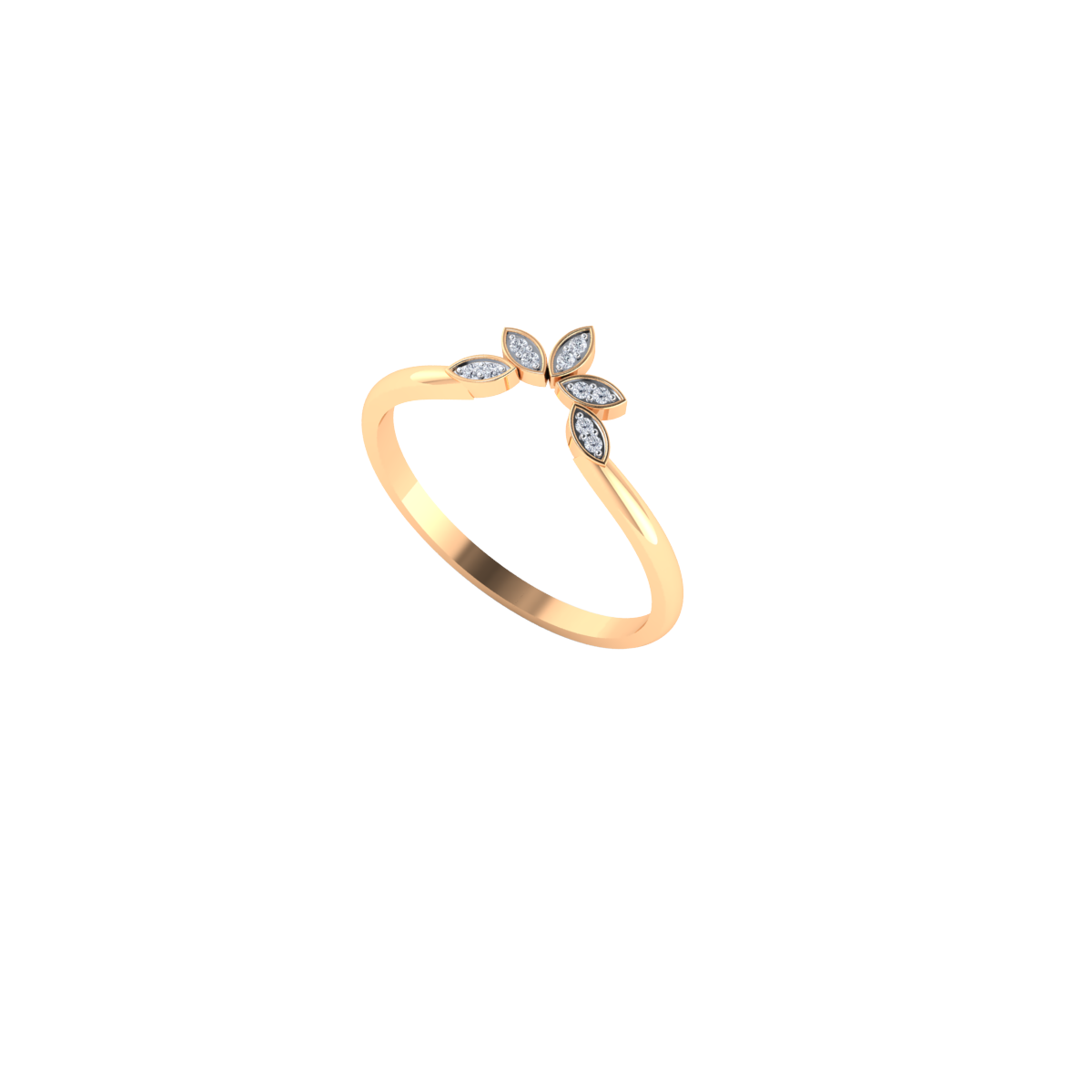 Flames of Love Gold and Diamond Ring