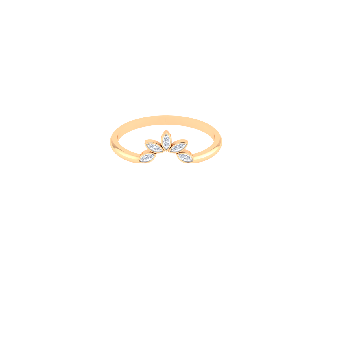Flames of Love Gold and Diamond Ring