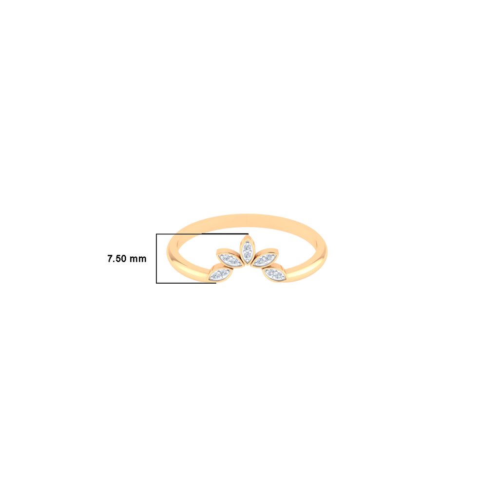 Flames of Love Gold and Diamond Ring