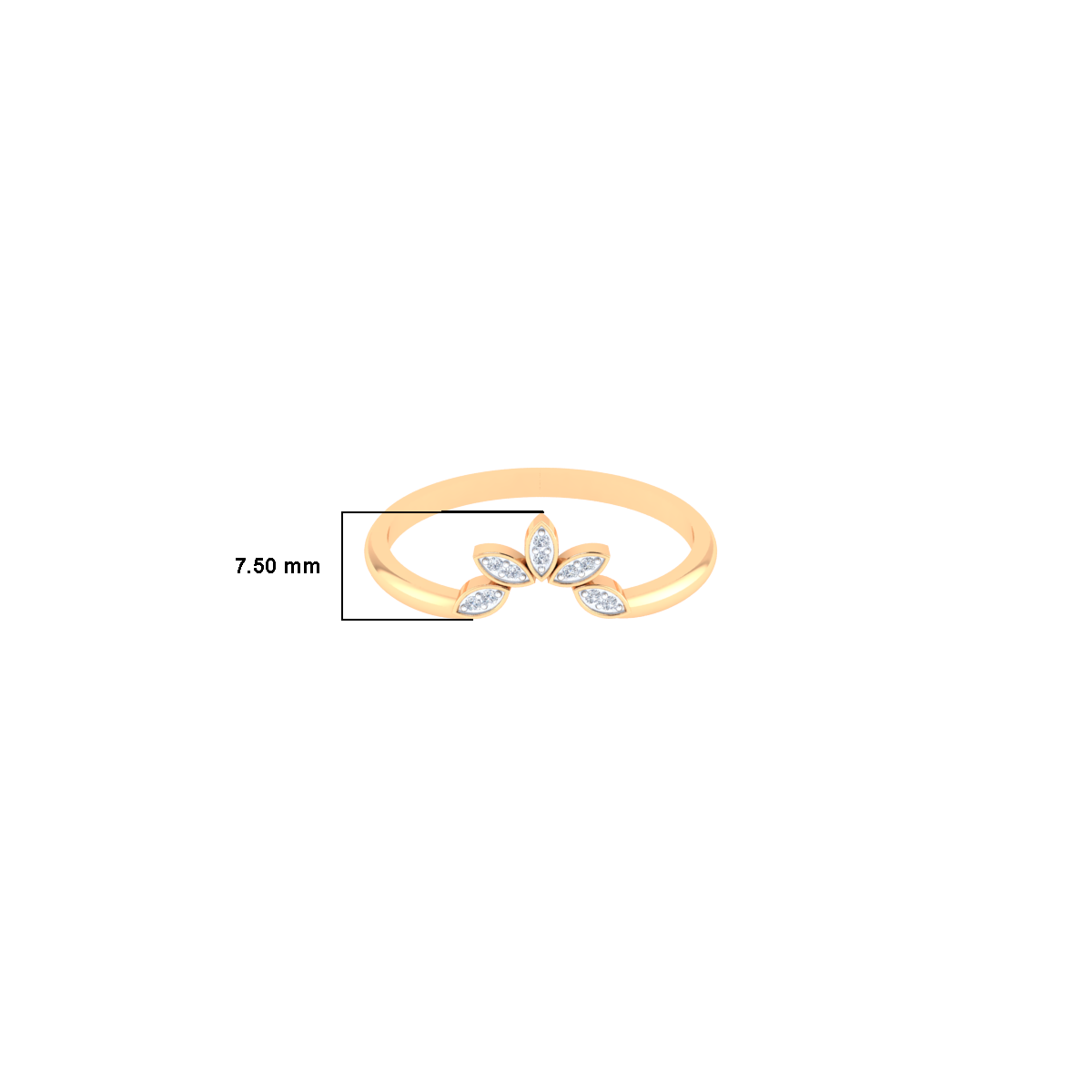 Flames of Love Gold and Diamond Ring
