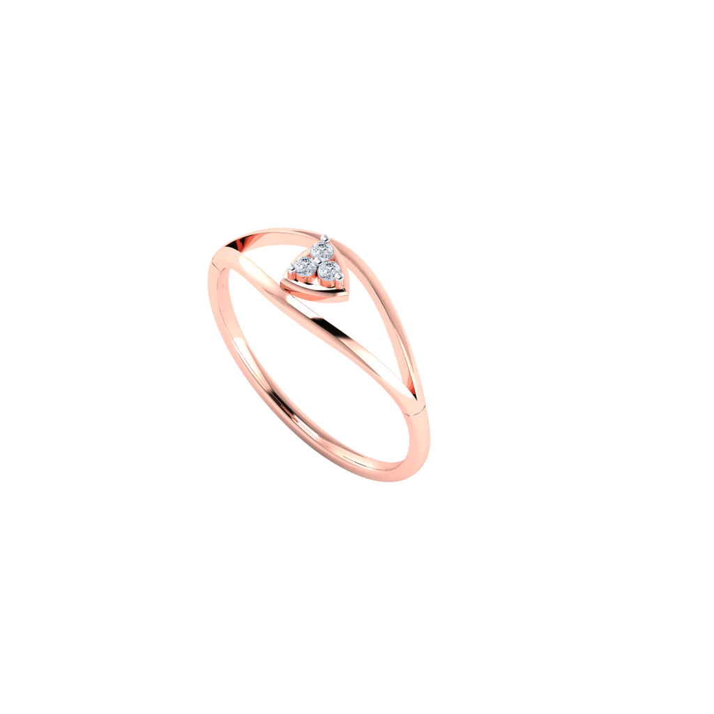 Kiss of Love Gold and Diamond Ring