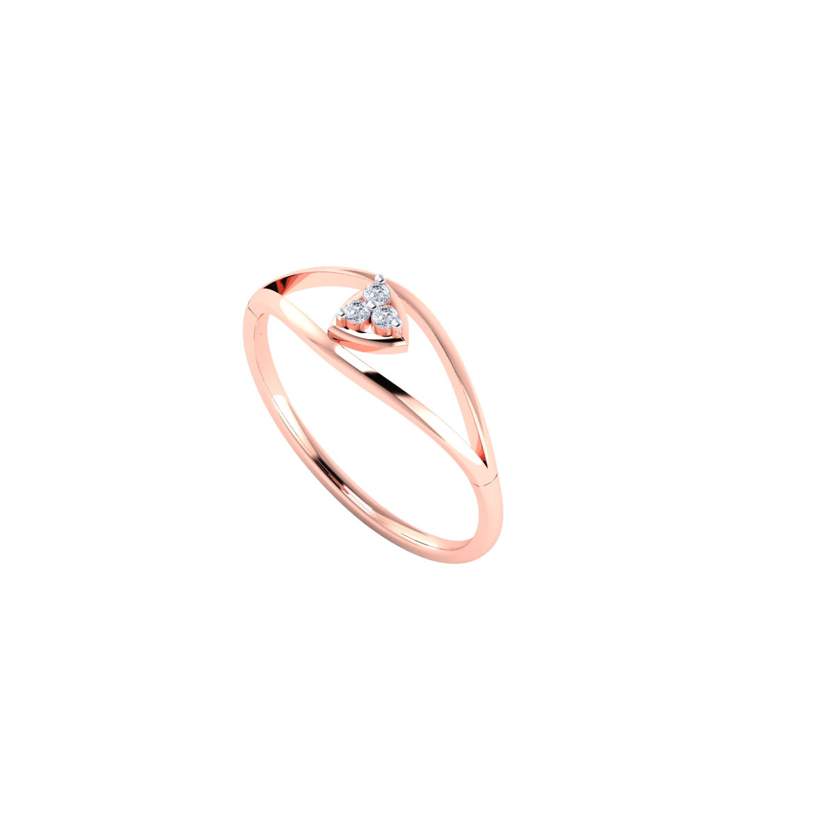 Kiss of Love Gold and Diamond Ring