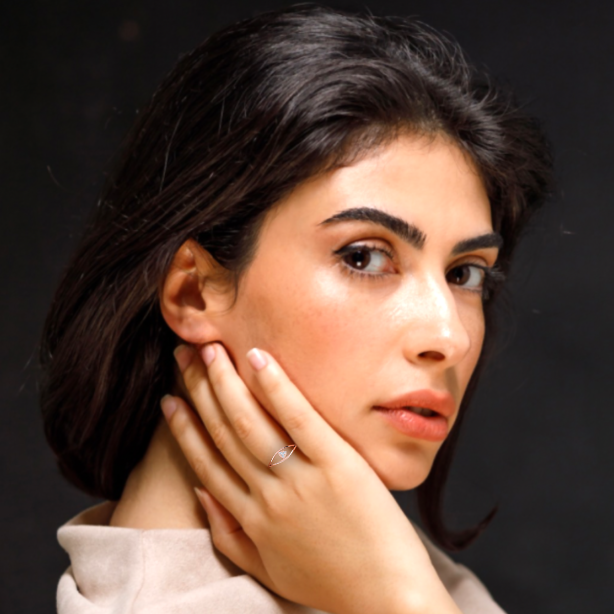 Kiss of Love Gold and Diamond Ring