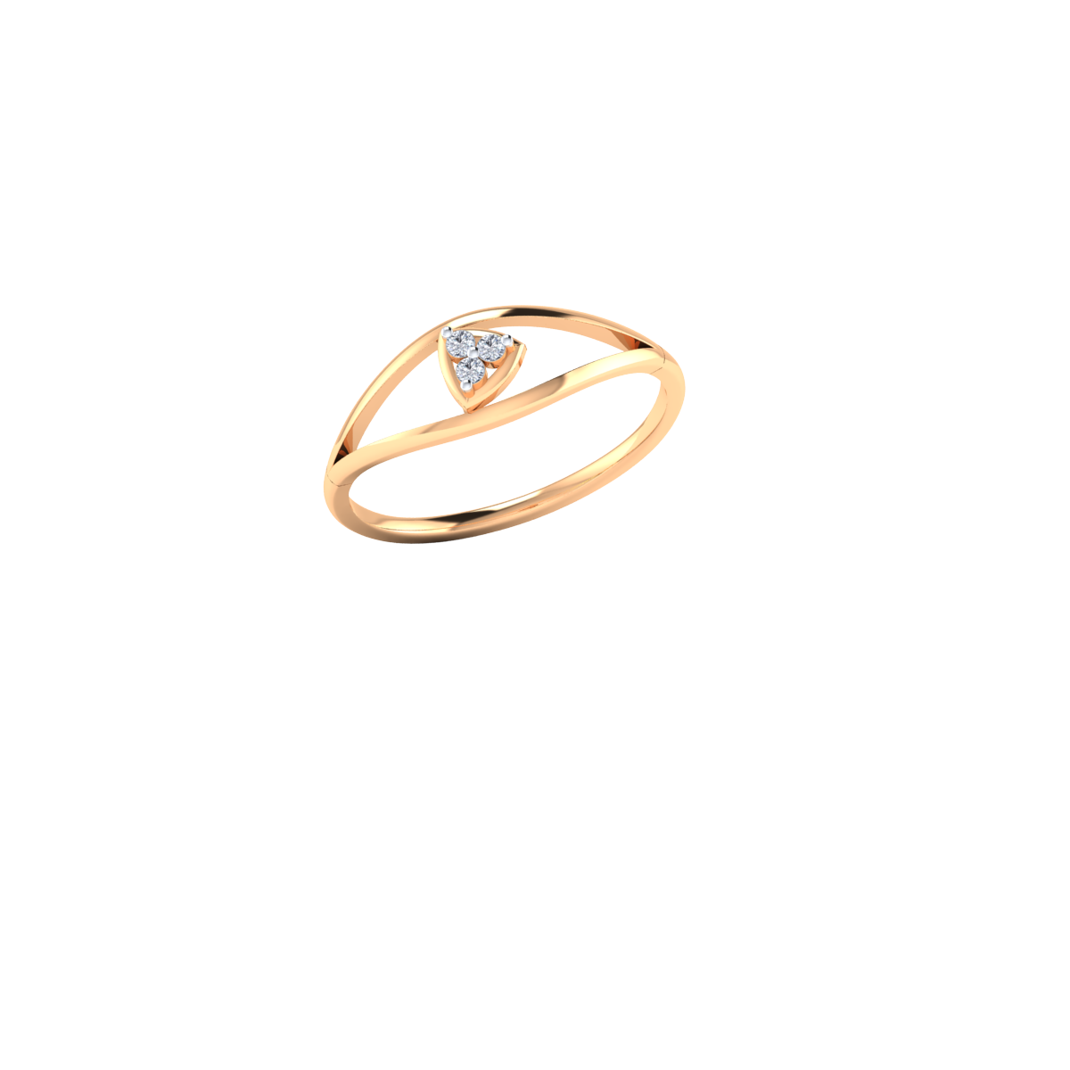 Kiss of Love Gold and Diamond Ring