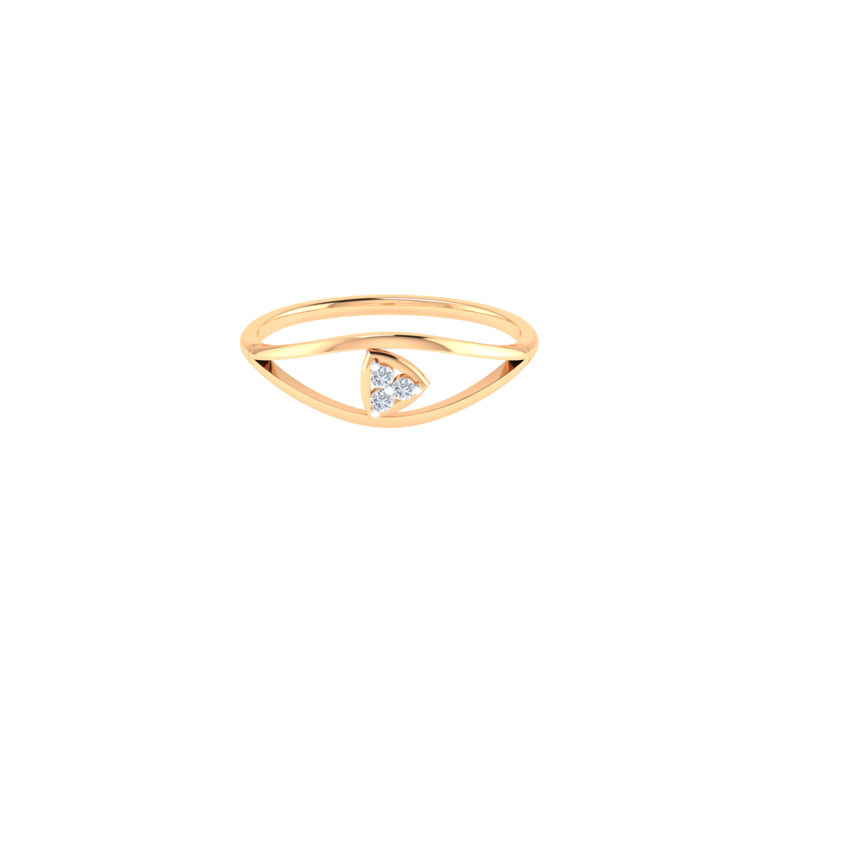 Kiss of Love Gold and Diamond Ring