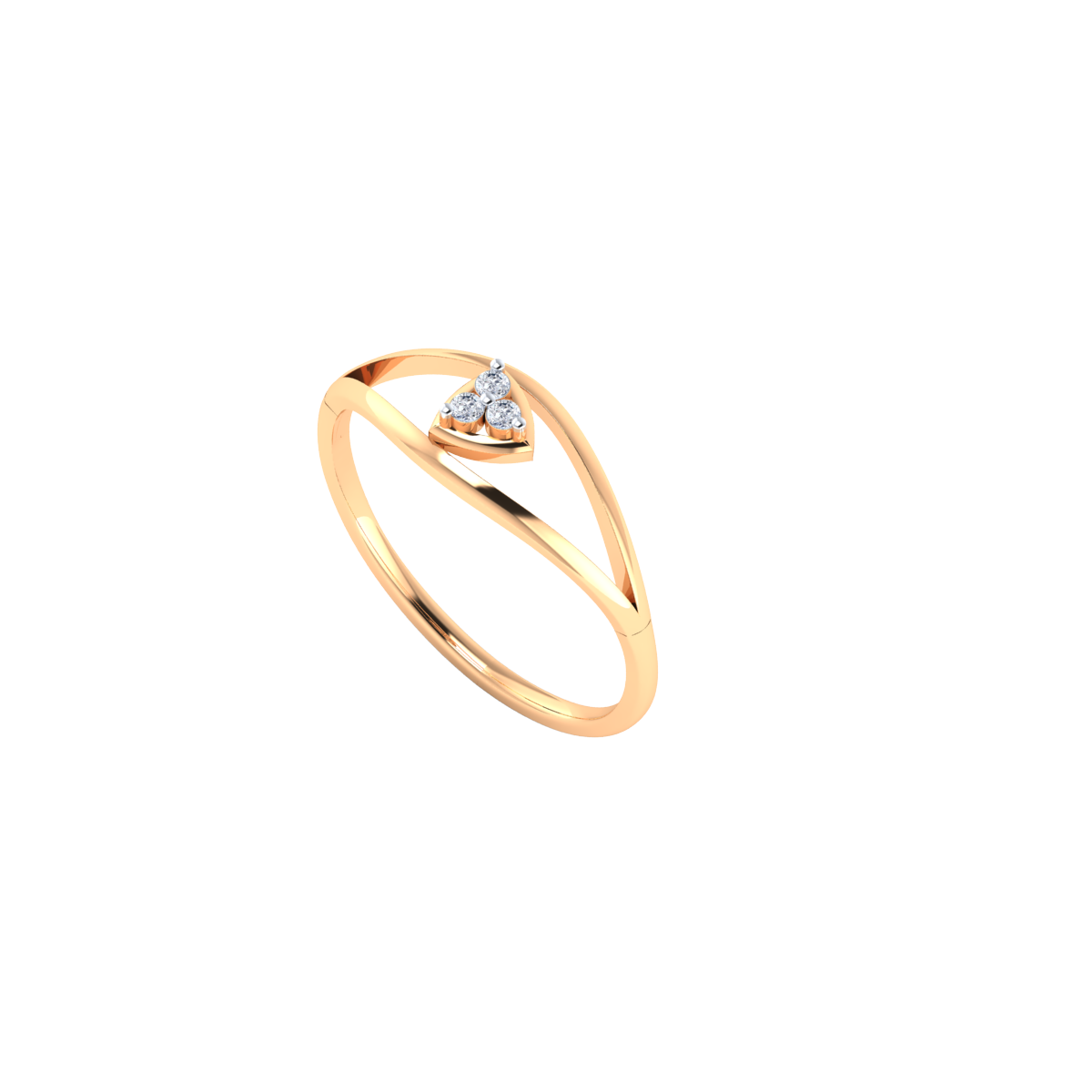 Kiss of Love Gold and Diamond Ring