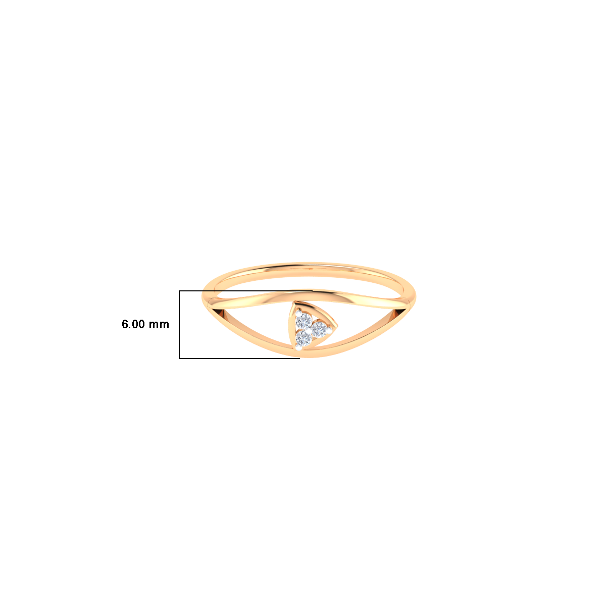 Kiss of Love Gold and Diamond Ring