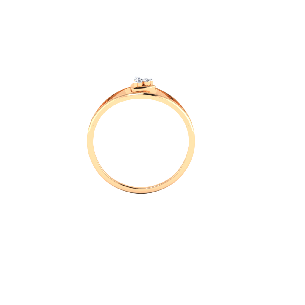 Kiss of Love Gold and Diamond Ring
