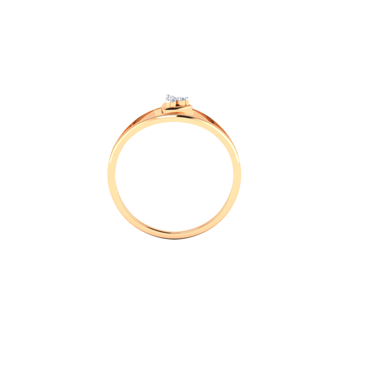 Kiss of Love Gold and Diamond Ring