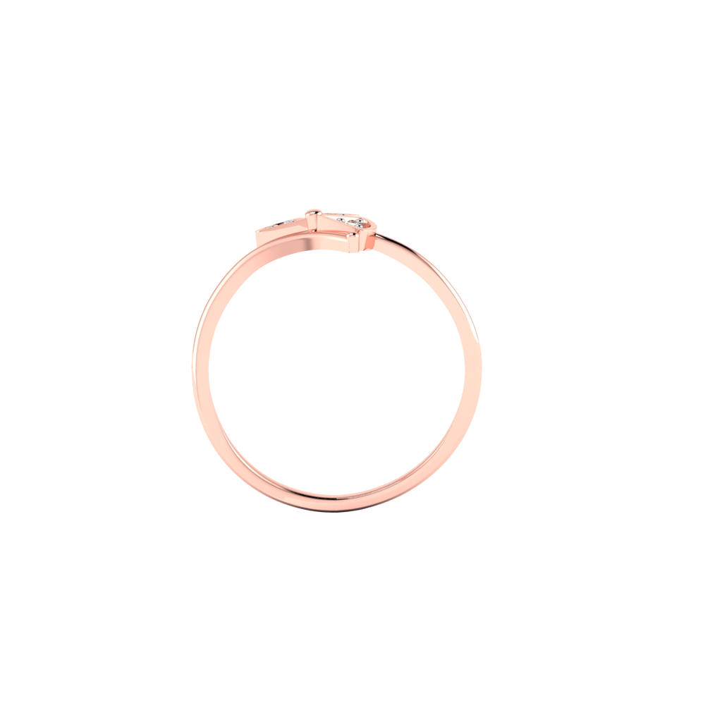 Blossoms of Night Gold and Diamond Ring