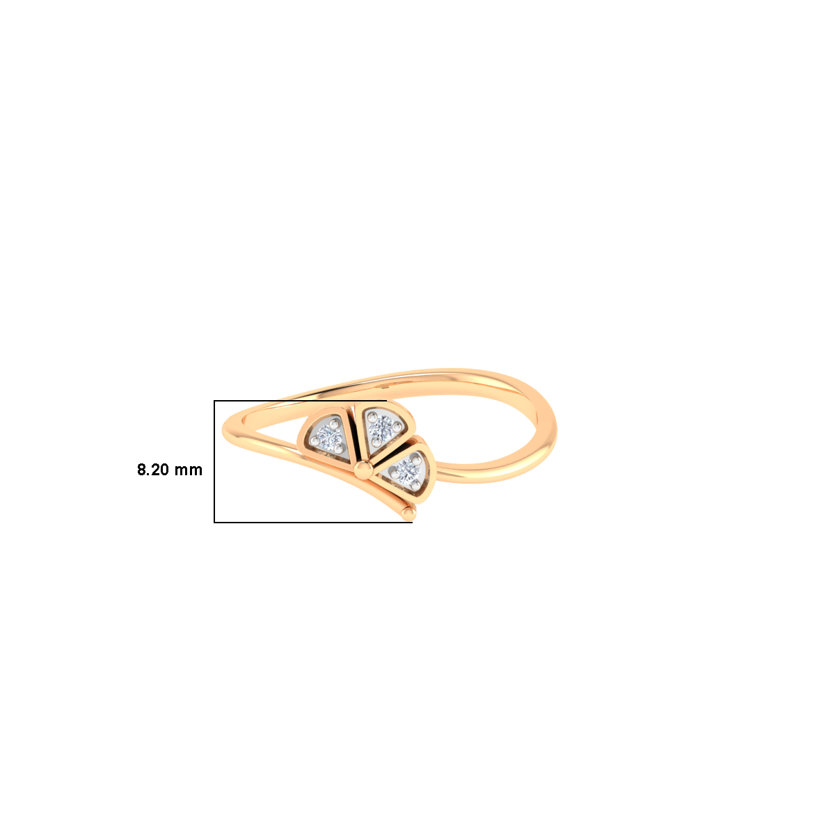 Blossoms of Night Gold and Diamond Ring