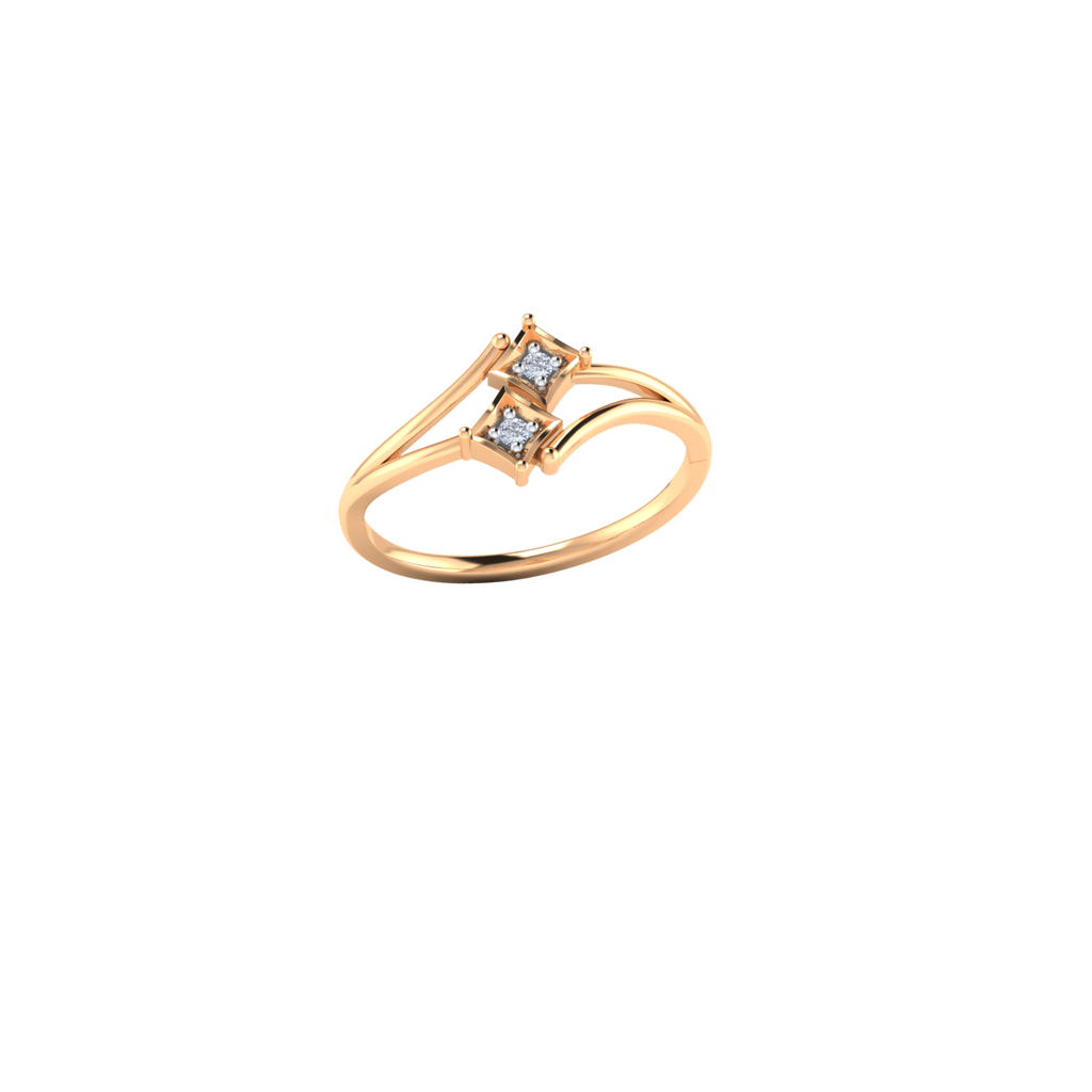 Guarded Hearts Gold and Diamond Ring