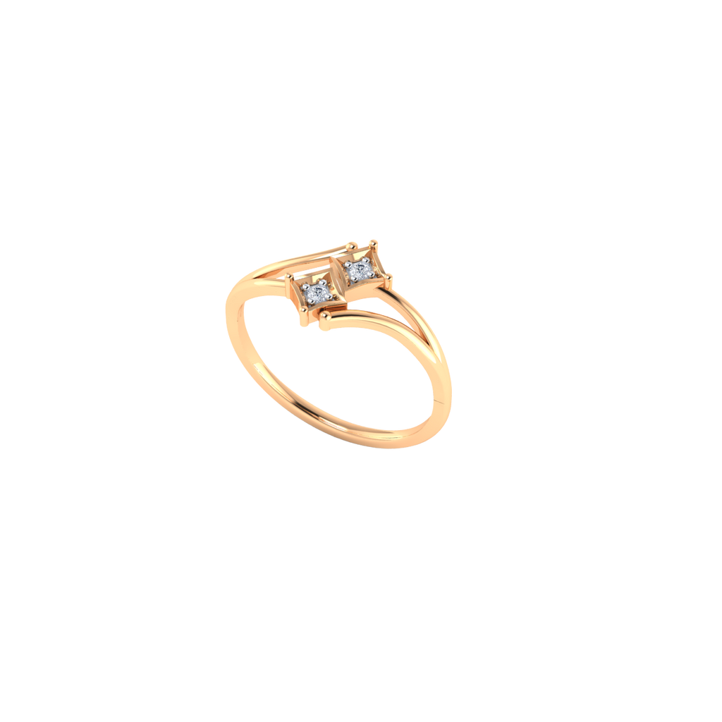 Guarded Hearts Gold and Diamond Ring