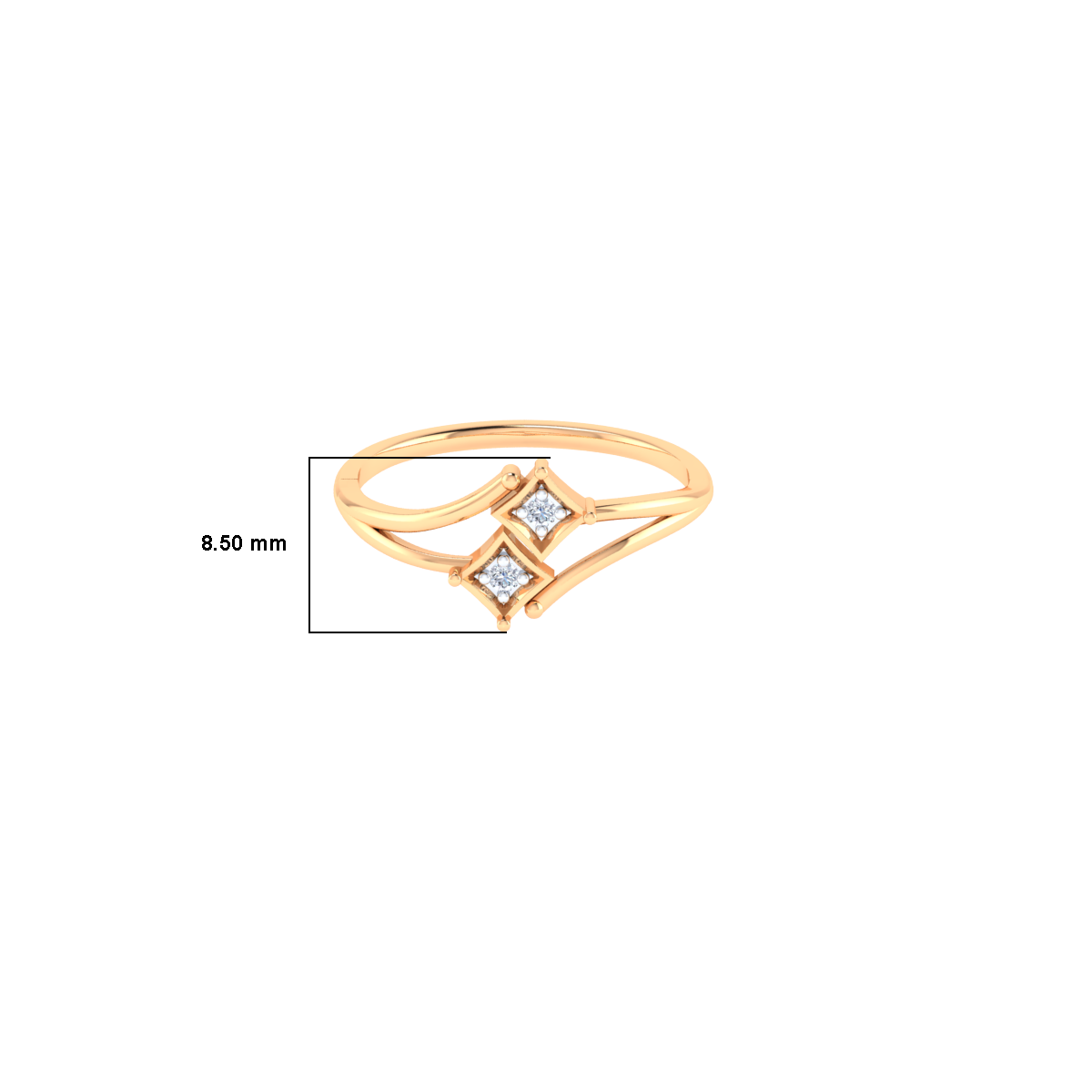 Guarded Hearts Gold and Diamond Ring