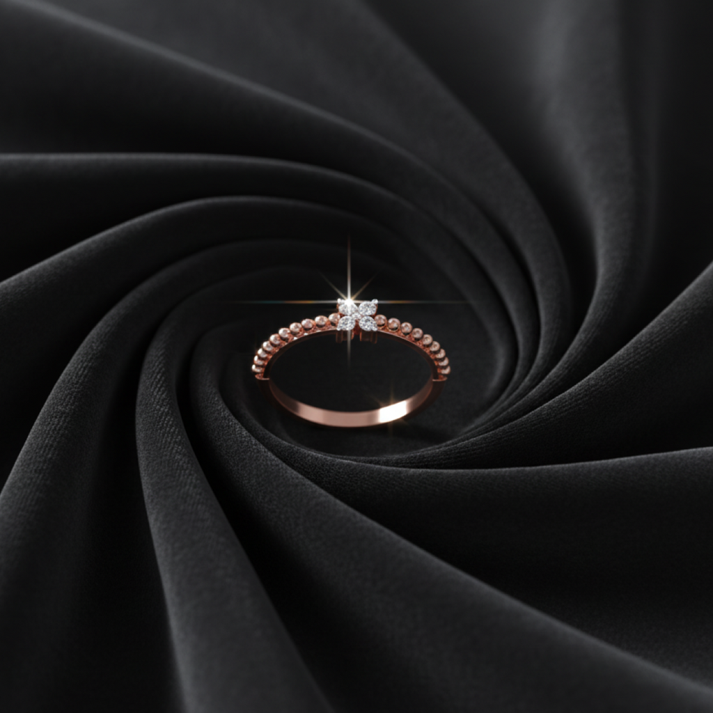 Remarkable Ruse Gold and Diamond Ring