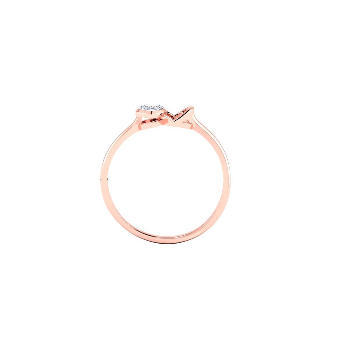 Hearts of Angels Gold and Diamond Ring