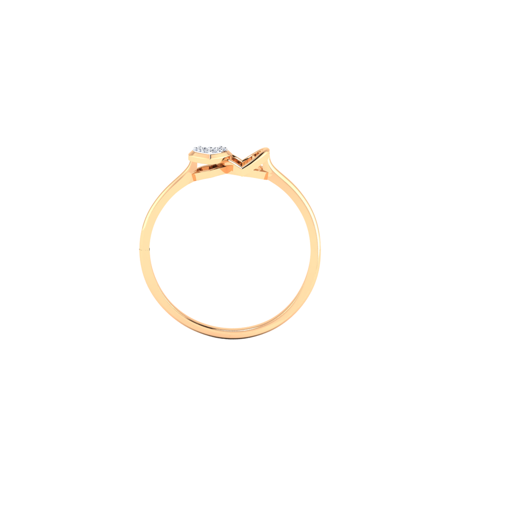 Hearts of Angels Gold and Diamond Ring