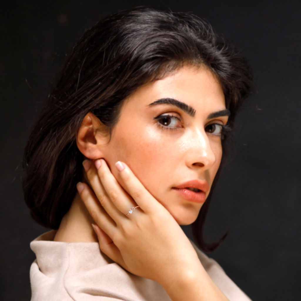 Hearts of Angels Gold and Diamond Ring