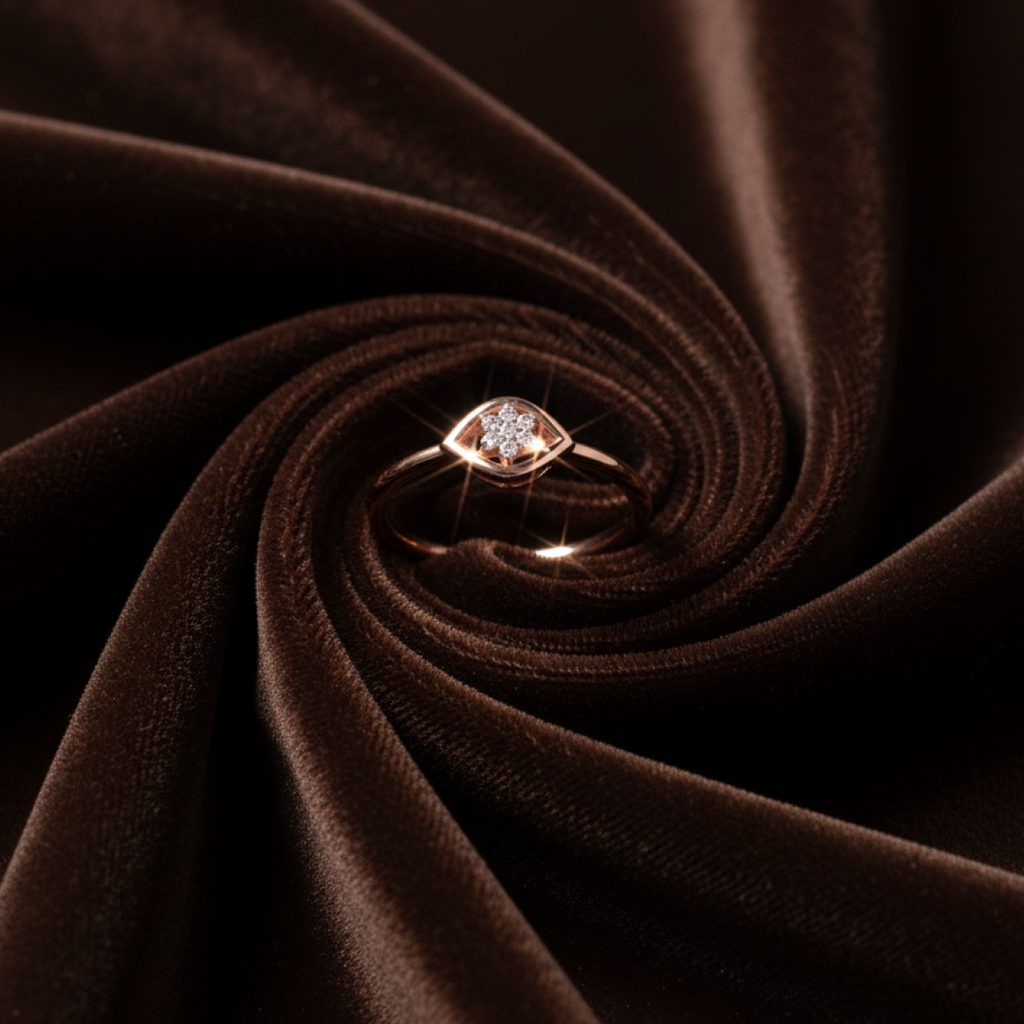 Moonlit Blossoms Gold and Diamond Ring