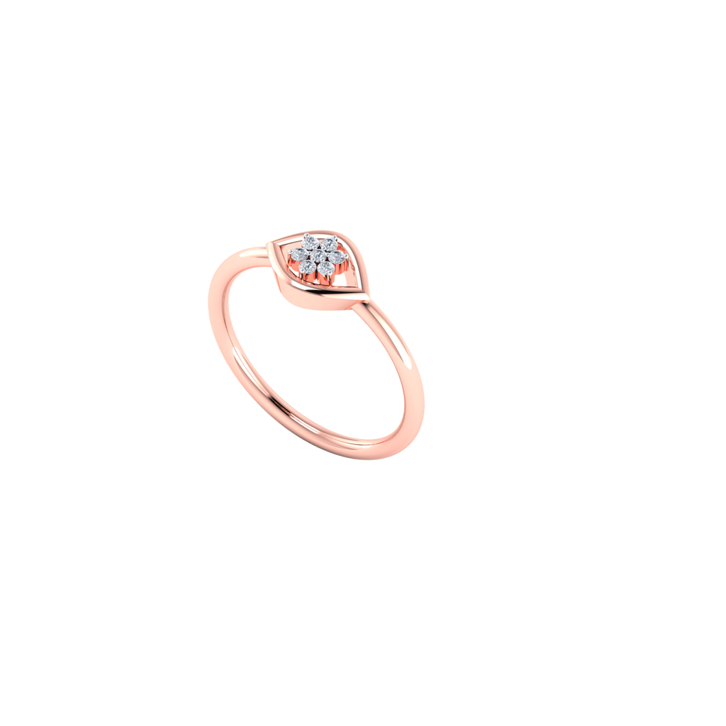 Moonlit Blossoms Gold and Diamond Ring